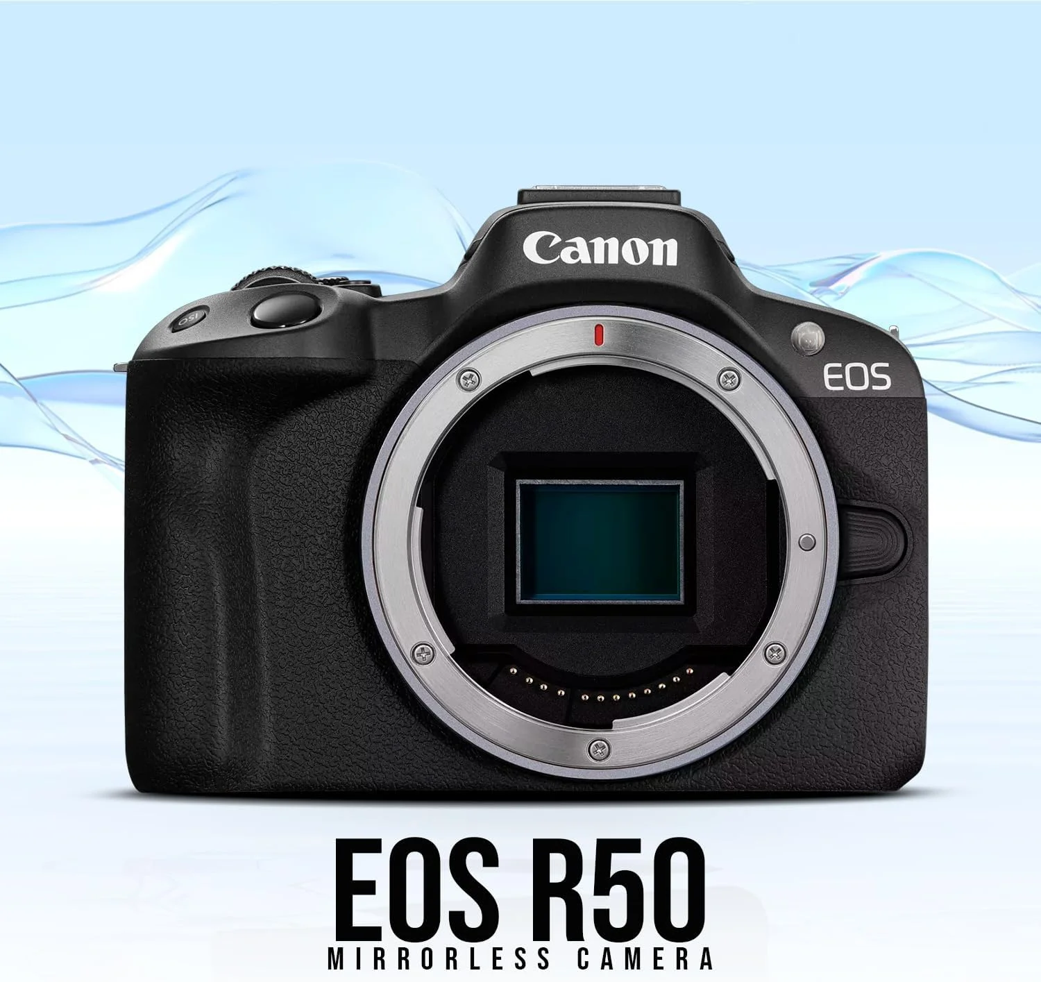 دوربین بدون آینه کانن EOS R50 با لنز 18 تا 45 میلی‌متری (مشکی) به همراه کیف دوربین کانن 200ES EOS DSLR (2 تکه)