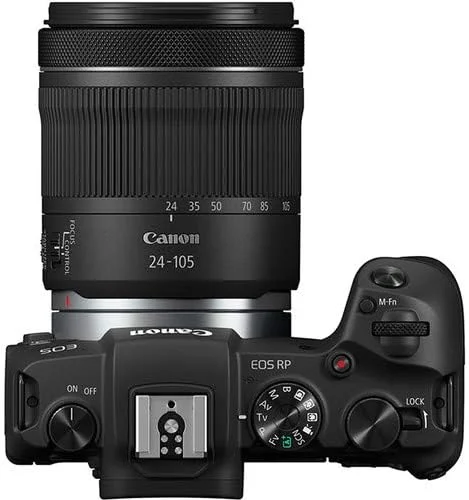 دوربین بدون آینه فول فریم Canon EOS RP به همراه لنز RF24-105mm F4-7.1 IS STM - جمع و جور و سبک برای مسافرت و ولاگ، مشکی (3380C132)