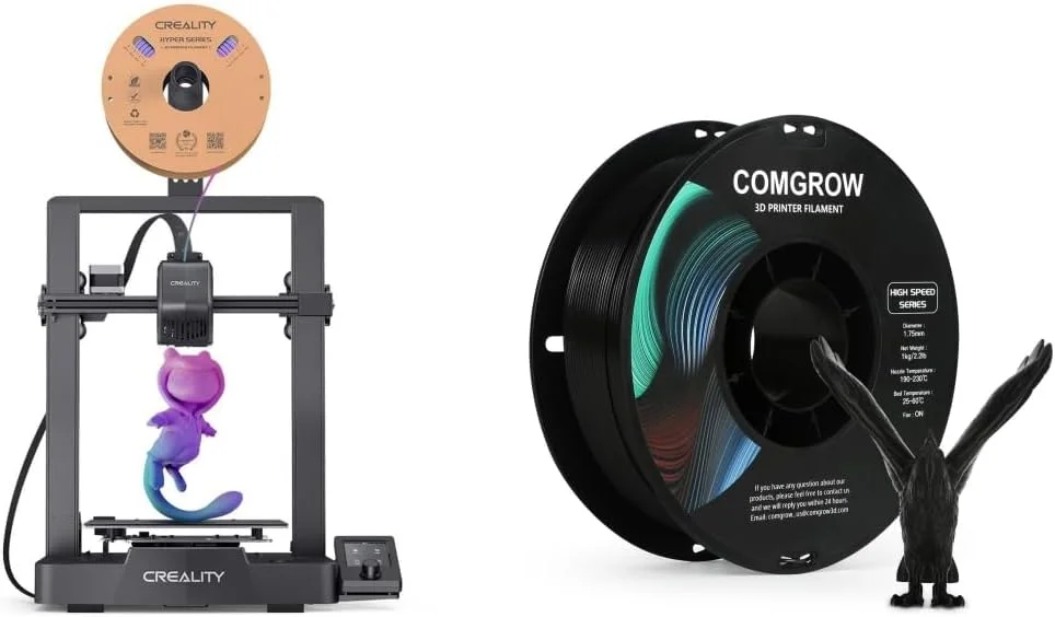 پرینتر سه بعدی Comgrow Creality Ender 3 V3 SE، سرعت چاپ 250 میلی‌متر بر ثانیه، پرینترهای سه بعدی DIY با تراز خودکار CR Touch، اکسترودر مستقیم Sprite، بارگذاری خودکار فیلامنت، محور Z دوگانه، محور Y و فیلامنت سریع