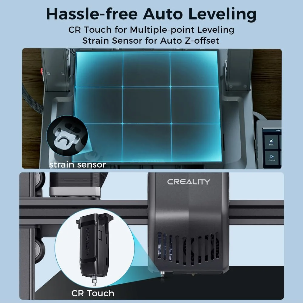 پرینتر سه بعدی Comgrow Creality Ender 3 V3 SE، سرعت چاپ 250 میلی‌متر بر ثانیه، پرینترهای سه بعدی DIY با تراز خودکار CR Touch، اکسترودر مستقیم Sprite، بارگذاری خودکار فیلامنت، محور Z دوگانه، محور Y و فیلامنت سریع