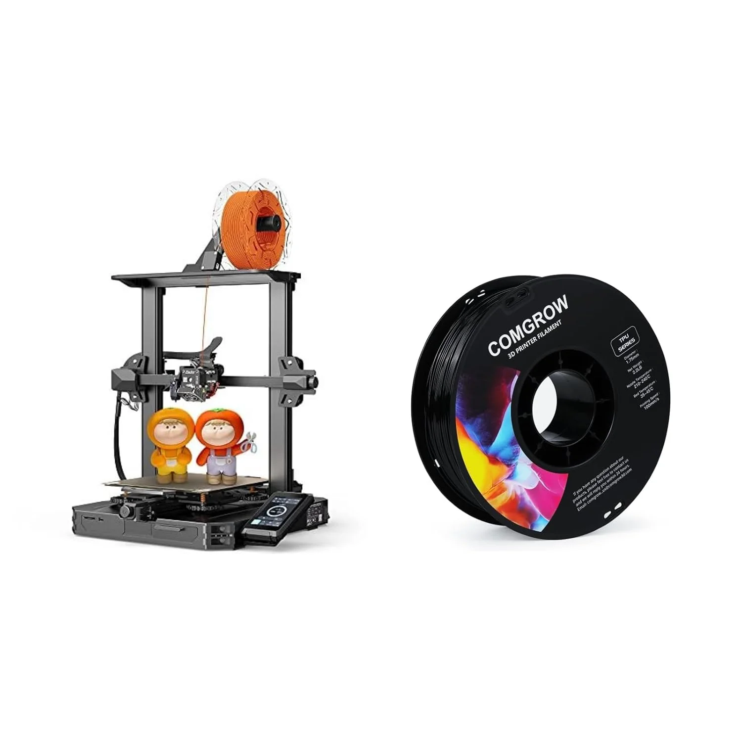 کامگرو کریالیتی Ender 3 S1 Pro با سرعت چاپ 200 میلی‌متر بر ثانیه، اکسترودر مستقیم Sprite، تراز خودکار CR Touch، چاپ در دمای بالای 300 درجه سانتیگراد و فیلامنت TPU، فیلامنت پرینتر سه بعدی 1.75 میلی‌متری مشکی