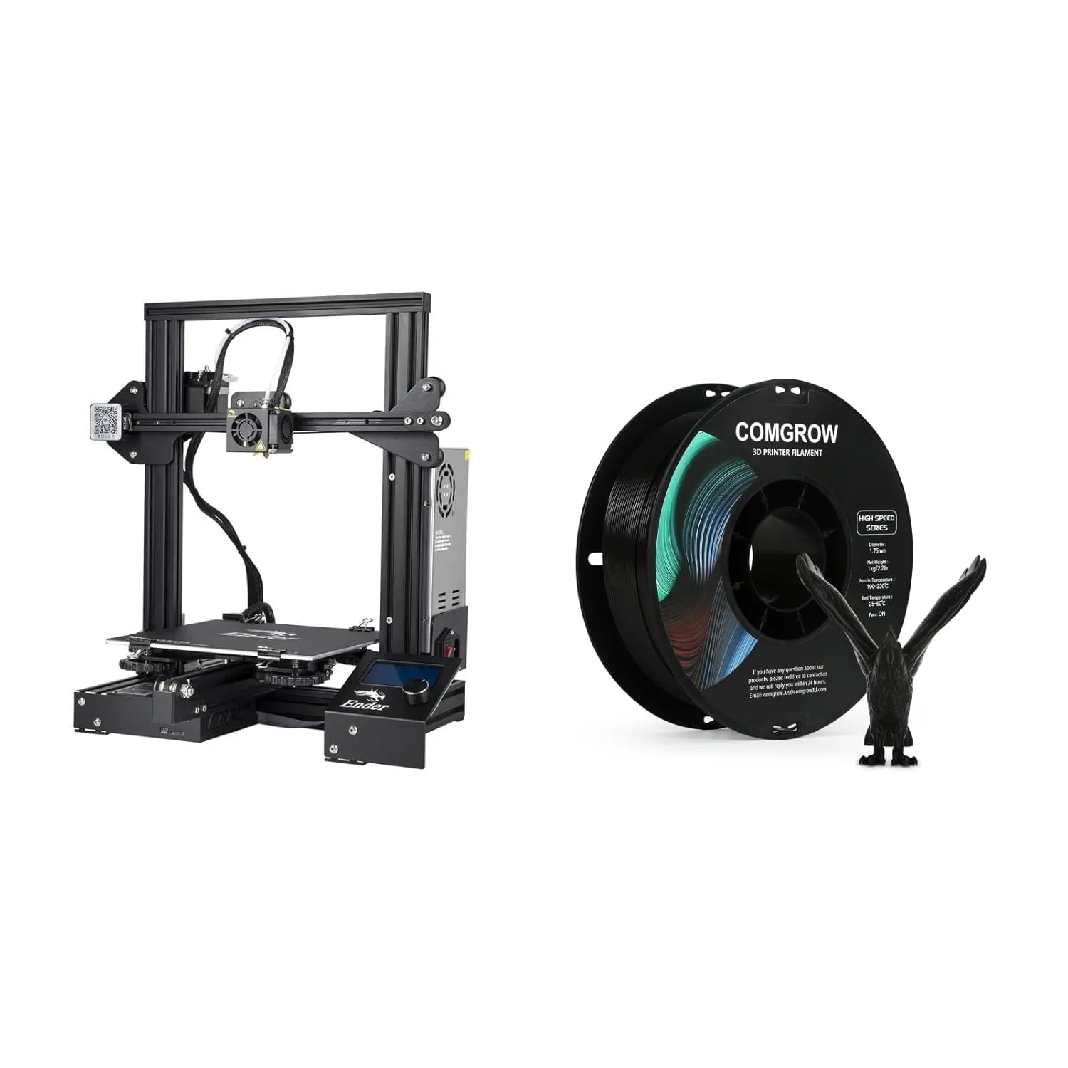 پرینتر سه بعدی Creality Ender 3 با منبع باز کامل و قابلیت ادامه چاپ، پرینترهای سه بعدی DIY با اندازه چاپ 220x220x250 میلی متر