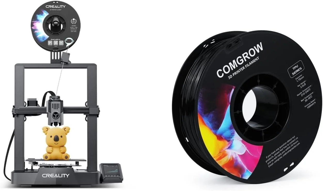 چاپگر سه بعدی Comgrow Creality Ender 3 V3 KE، چاپگرهای سه بعدی با CR Touch Auto Leveling، اکسترودر مستقیم Sprite از 300℃ پشتیبانی می کند، دارای فن های دوگانه و ریل خطی محور X و قابلیت چاپ فیلامنت TPU مشکی