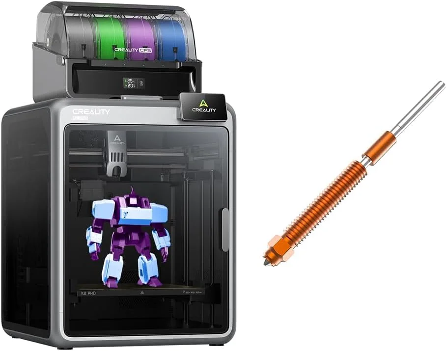 دستگاه چاپ سه بعدی Comgrow Creality K2 Pro Combo چاپگرهای سه بعدی چند رنگ با سرعت چاپ 600 میلی متر بر ثانیه، اکسترودر درایو مستقیم 300 درجه سانتیگراد، گرمایش محفظه و 1 عدد نازل