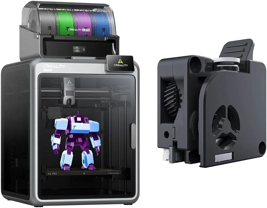 دستگاه چاپ سه بعدی Comgrow Creality K2 Pro Combo و کیت اکستروژن مستقیم اورجینال با چرخ دنده های دوگانه و سنسور شکستن فیلامنت