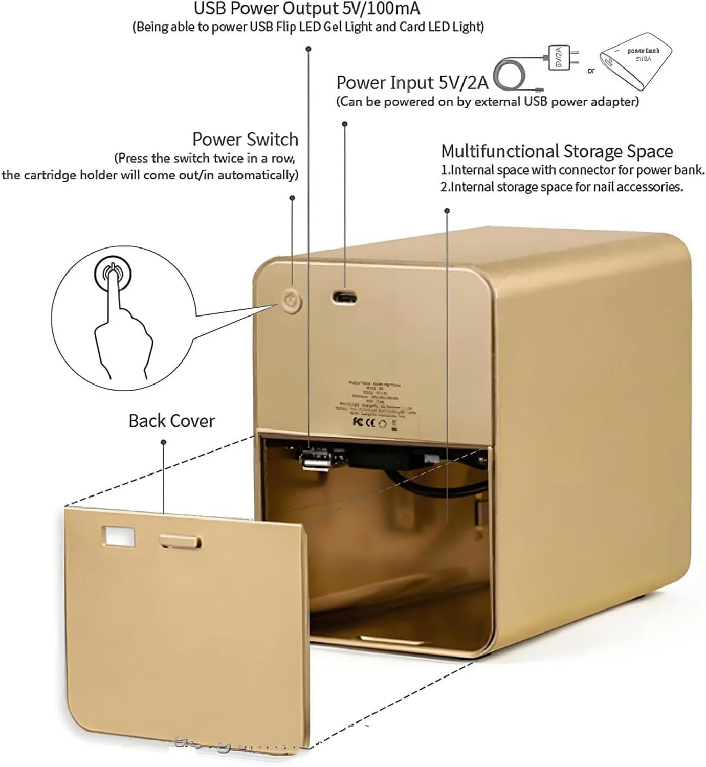 دستگاه چاپ اتوماتیک طرح ناخن با کنترل از طریق اپلیکیشن، دستگاه قابل حمل سه بعدی برای لاک ناخن، دستگاه چاپ دیجیتال وای فای ناخن برای استفاده در خانه و سالن - ایده آل برای علاقه مندان به هنر ناخن