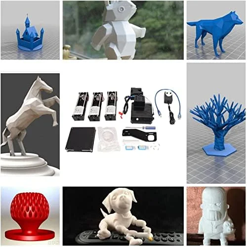 چاپگر سه بعدی مینی، کیت چاپگرهای سه بعدی با قابلیت تنظیم خودکار و مونتاژ کامل، چاپگر با دقت بالای چاپ و گرمایش یکنواخت با سیستم منحصر به فرد برای کودکان و مبتدیان (A)