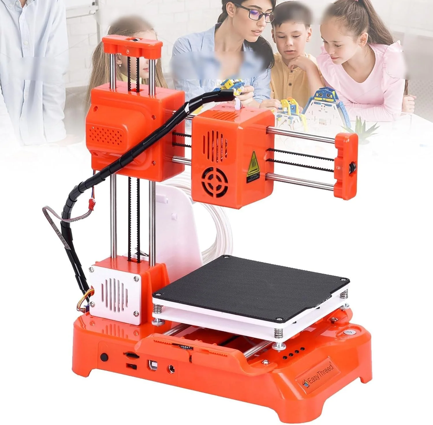 چاپگر سه بعدی مینی K7 رومیزی با صفحه چاپ مغناطیسی جداشدنی، اندازه چاپ 100x100x100 میلی متر مناسب آموزش دانش آموزان