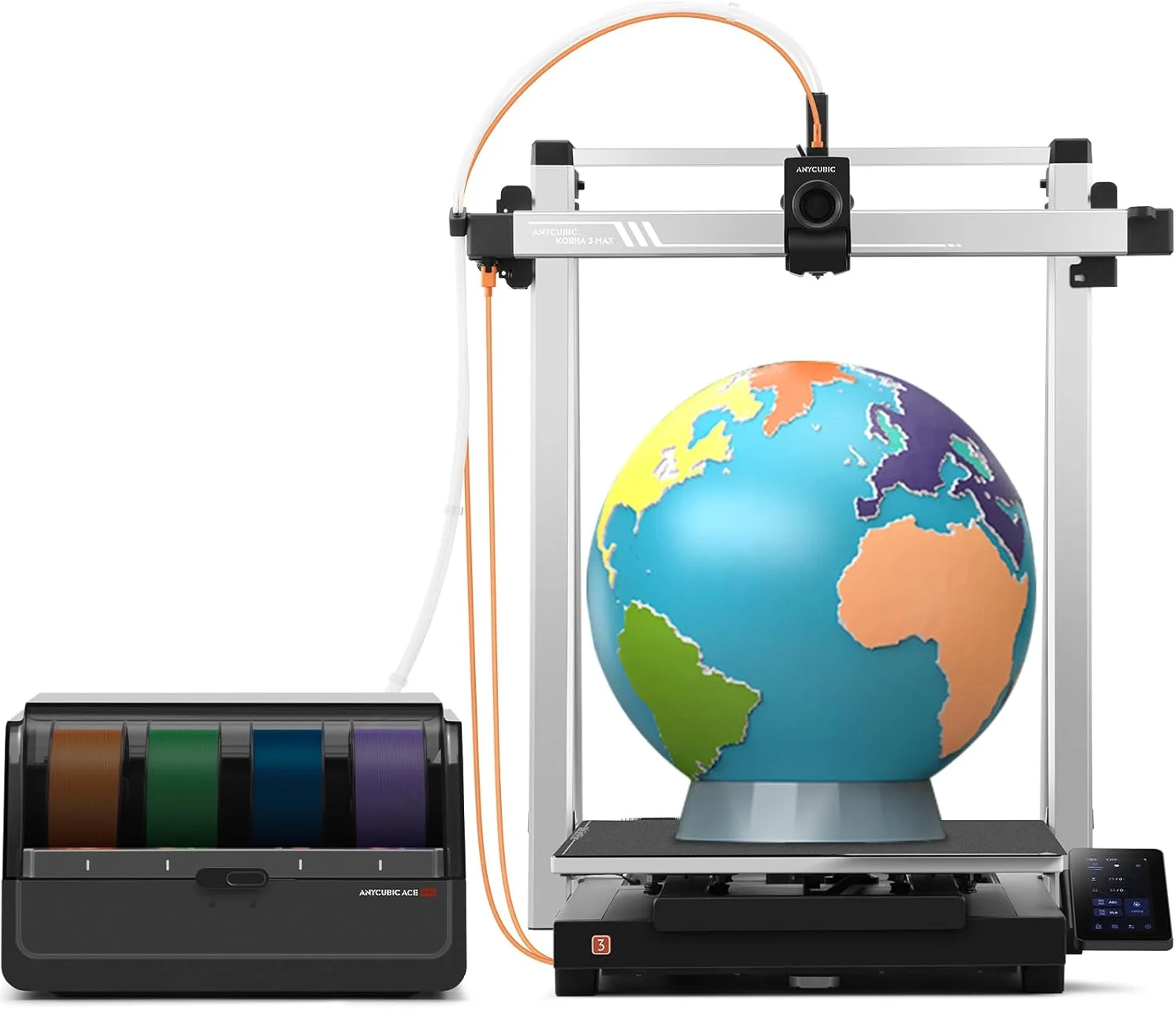 (مجموعه Anycubic Kobra 3 Max Combo) پرینتر سه بعدی Anycubic، پشتیبانی از چاپ چند رنگ، چاپ با سرعت بالای 600mm/s، حجم ساخت بزرگ 420x420x500mm، تراز خودکار و جبران ارتعاش هوشمند صفحه PEI (مجموعه Anycubic Kobra 3 Max Combo) پرینتر سه بعدی Anycubic، پشتیبانی از چاپ چند رنگ، چاپ با سرعت بالای 600mm/s، حجم ساخت بزرگ 420x420x500mm، تراز خودکار و جبران ارتعاش هوشمند صفحه PEI