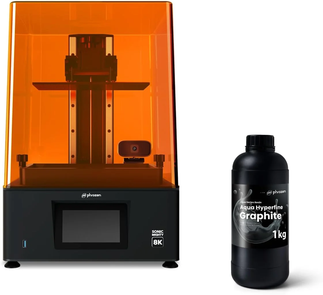 بسته پرینتر سه بعدی LCD مدل Phrozen Sonic Mighty 8K به همراه رزین Aqua Hyperfine، گرافیت 1 کیلوگرمی بسته پرینتر سه بعدی LCD مدل Phrozen Sonic Mighty 8K به همراه رزین Aqua Hyperfine، گرافیت 1 کیلوگرمی