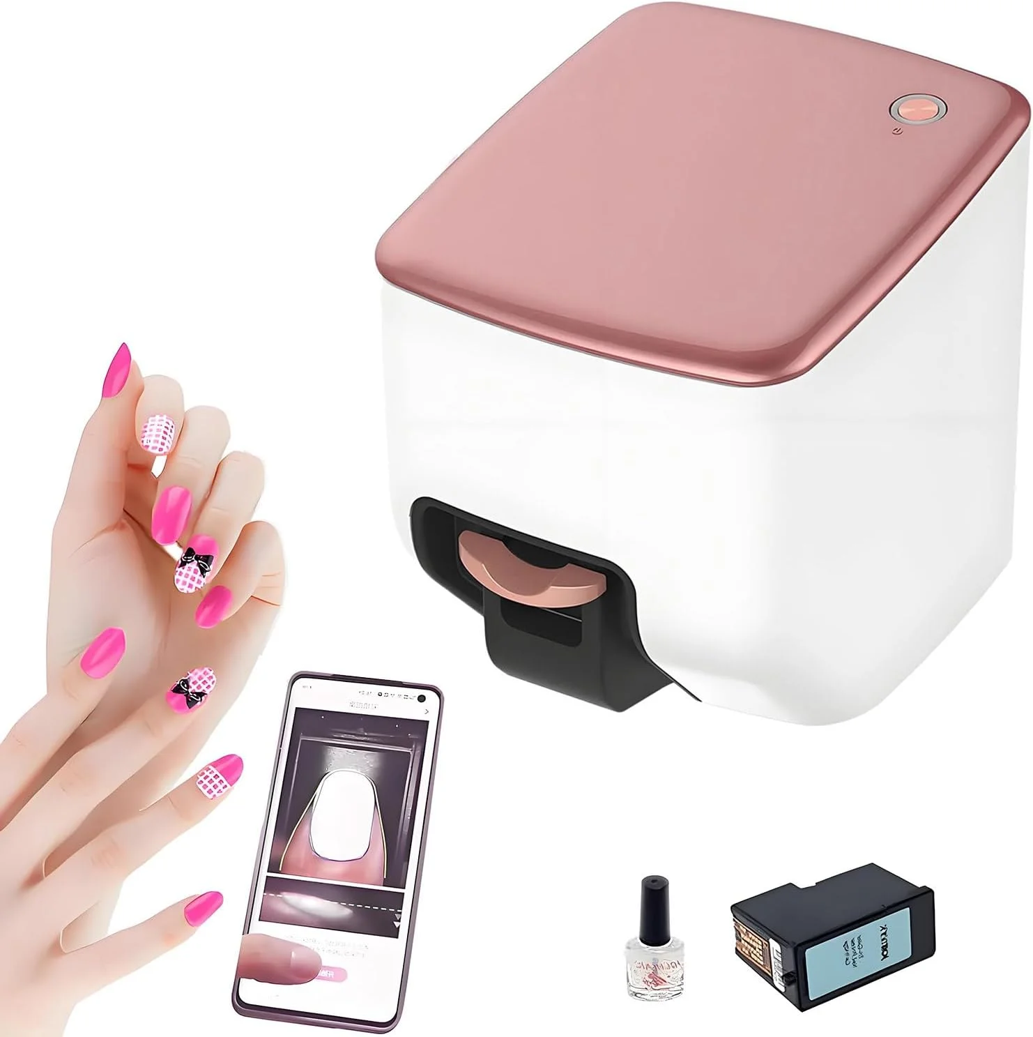 دستگاه چاپ ناخن سه بعدی قابل حمل - دستگاه چاپ دیجیتال اتوماتیک ناخن، پشتیبانی از WiFi/USB، طرح های DIY، نقاشی سریع 10 ثانیه ای، دستگاه هوشمند طراحی ناخن برای استفاده حرفه ای و خانگی دستگاه چاپ ناخن سه بعدی قابل حمل - دستگاه چاپ دیجیتال اتوماتیک ناخن، پشتیبانی از WiFi/USB، طرح های DIY، نقاشی سریع 10 ثانیه ای، دستگاه هوشمند طراحی ناخن برای استفاده حرفه ای و خانگی