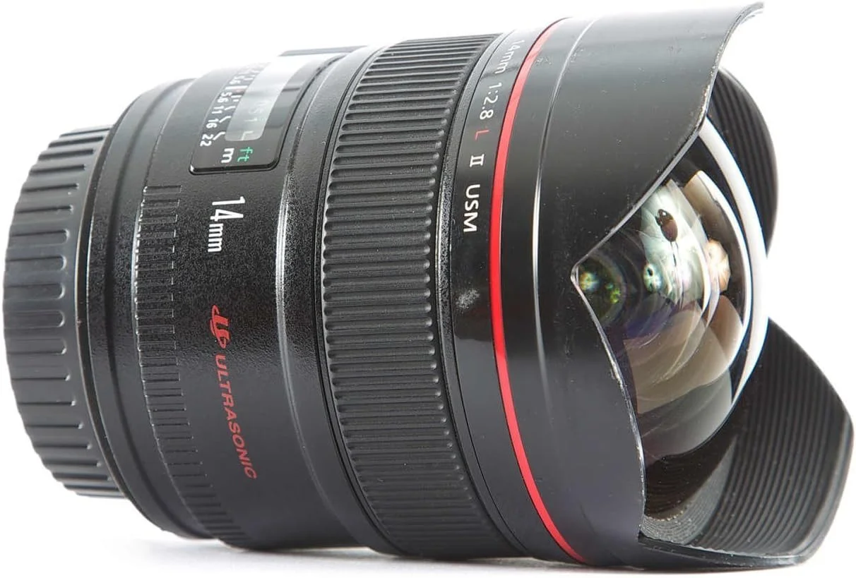 لنز ثابت فوق عریض Canon EF 14mm f/2.8L II USM برای دوربین های دیجیتال SLR کانن (بازسازی شده)