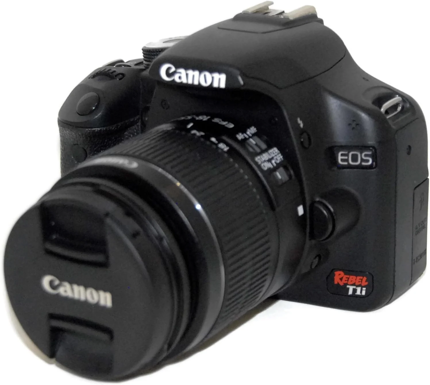 دوربین دیجیتال SLR کانن EOS Rebel T1i با حسگر CMOS 15.1 مگاپیکسل، LCD 3 اینچی و لنز EF-S 18-55mm f/3.5-5.6 IS