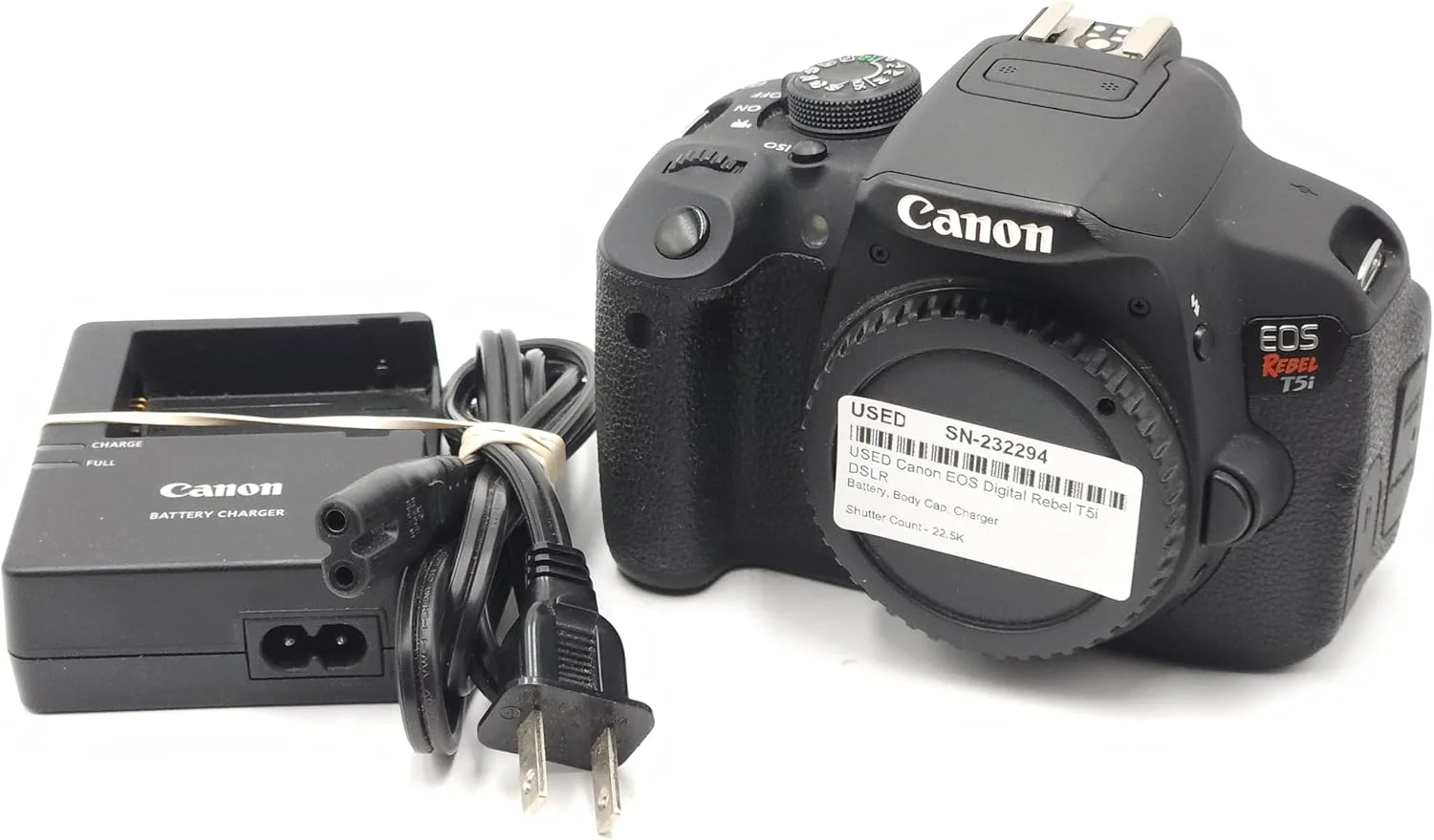 Used Canon EOS Rebel T5i DSLR Body W/Sigma 70-300mm F4-5.6 Lens (36.9K Shutter Count)