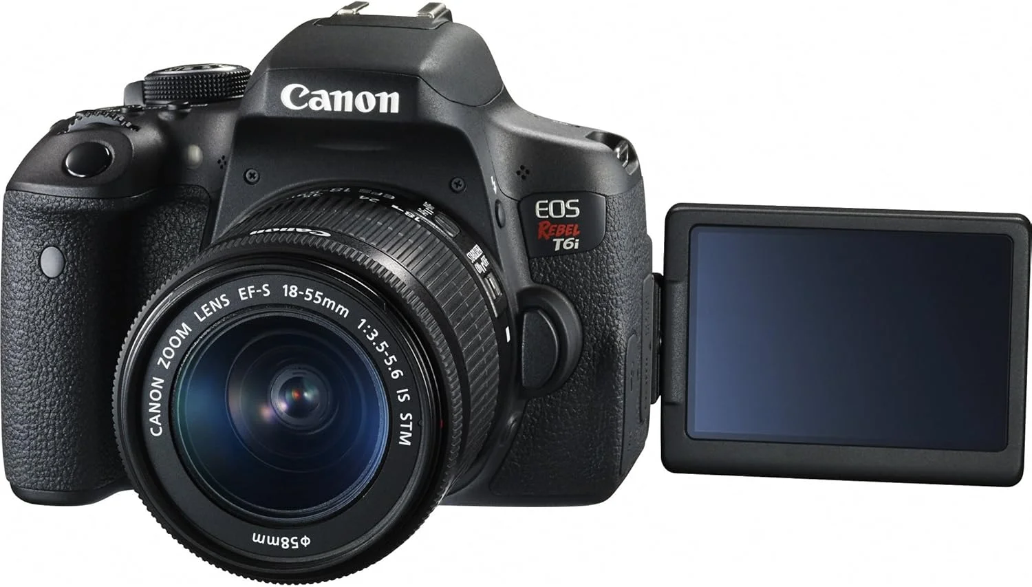 دوربین دیجیتال Canon EOS Rebel T6i SLR با لنز EF-S 18-55mm IS STM - دارای Wi-Fi