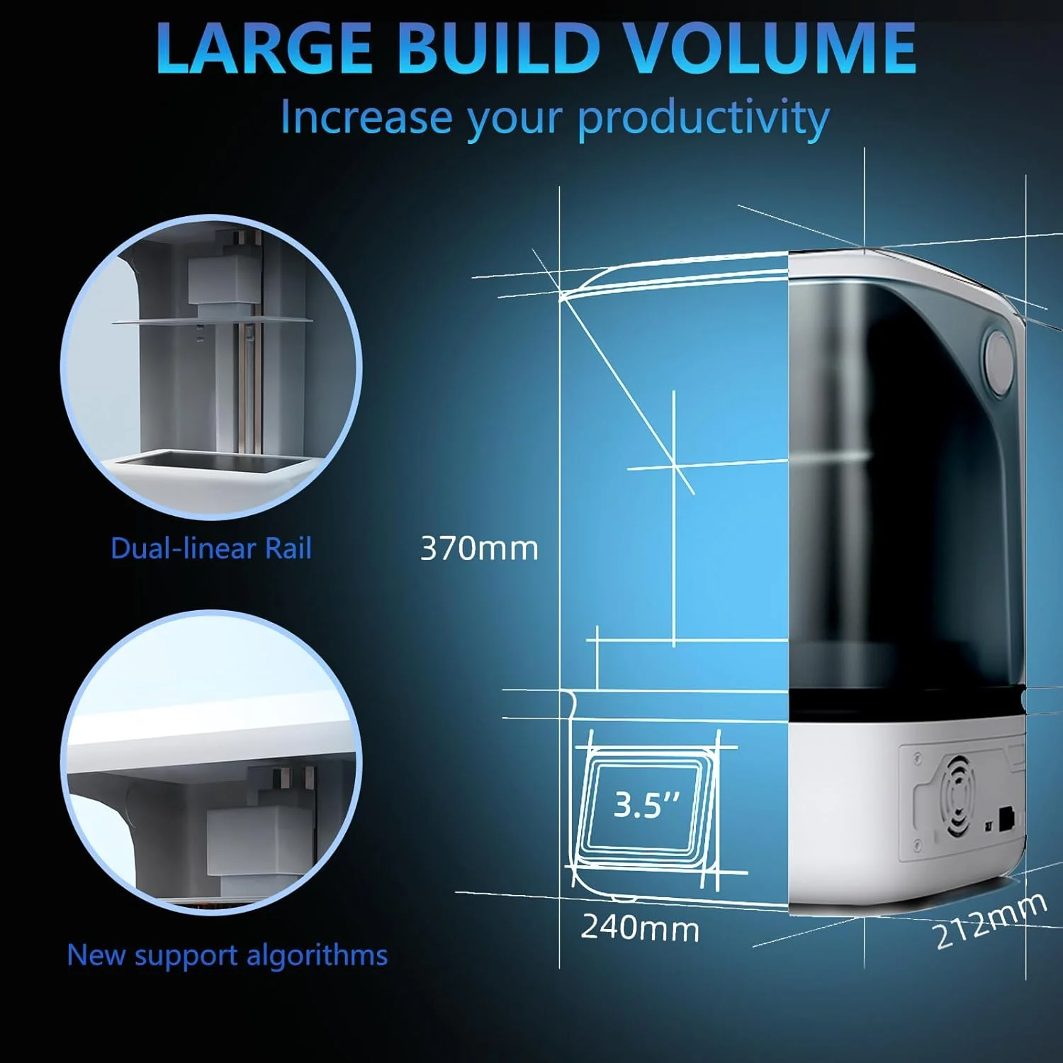 پرینتر سه بعدی رزینی، رزولوشن 4K، مجهز به صفحه نمایش مونوکروم 6.6 اینچی، اندازه چاپ 145x90x150 میلی متر، پرینتر رزینی با رزولوشن بالاتر