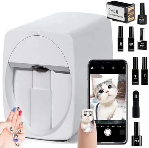 کیت چاپگر هوشمند ناخن | دستگاه چاپ سه بعدی طرح ناخن موبایل | چاپگر دیجیتال طراحی ناخن با کنترل برنامه | رزولوشن بالای 2400 DPI | تشخیص سفید خودکار و قابل حمل کیت چاپگر هوشمند ناخن | دستگاه چاپ سه بعدی طرح ناخن موبایل | چاپگر دیجیتال طراحی ناخن با کنترل برنامه | رزولوشن بالای 2400 DPI | تشخیص سفید خودکار و قابل حمل