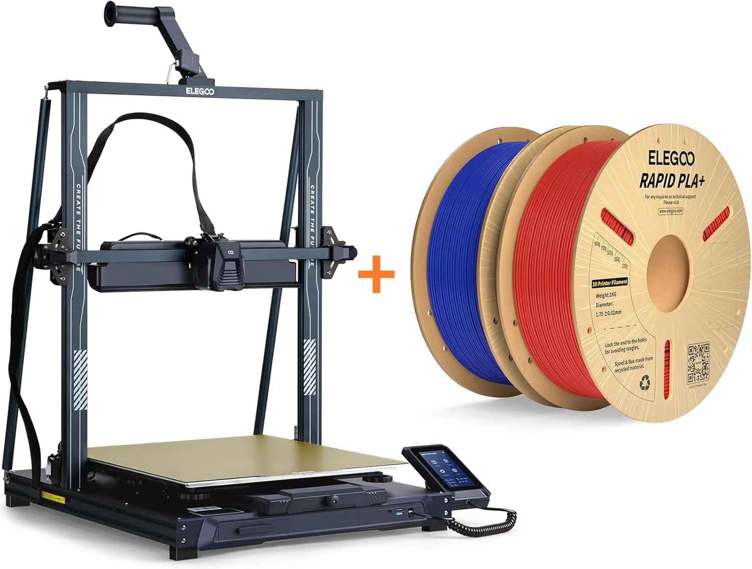 چاپگر سه بعدی نپتون 4 مکس و فیلامنت پلاس PLA سریع آبی و قرمز 2 کیلوگرم چاپگر سه بعدی نپتون 4 مکس و فیلامنت پلاس PLA سریع آبی و قرمز 2 کیلوگرم