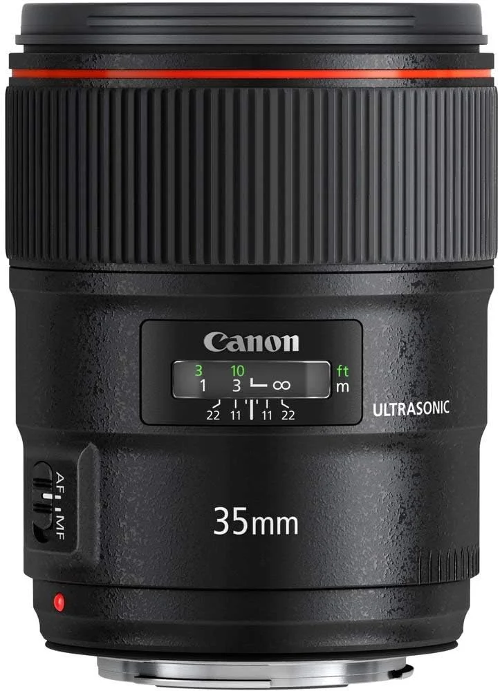 لنز Canon EF 35mm f/1.4L II USM به همراه فیلتر محافظ UV (مدل بین المللی) (بازسازی شده)