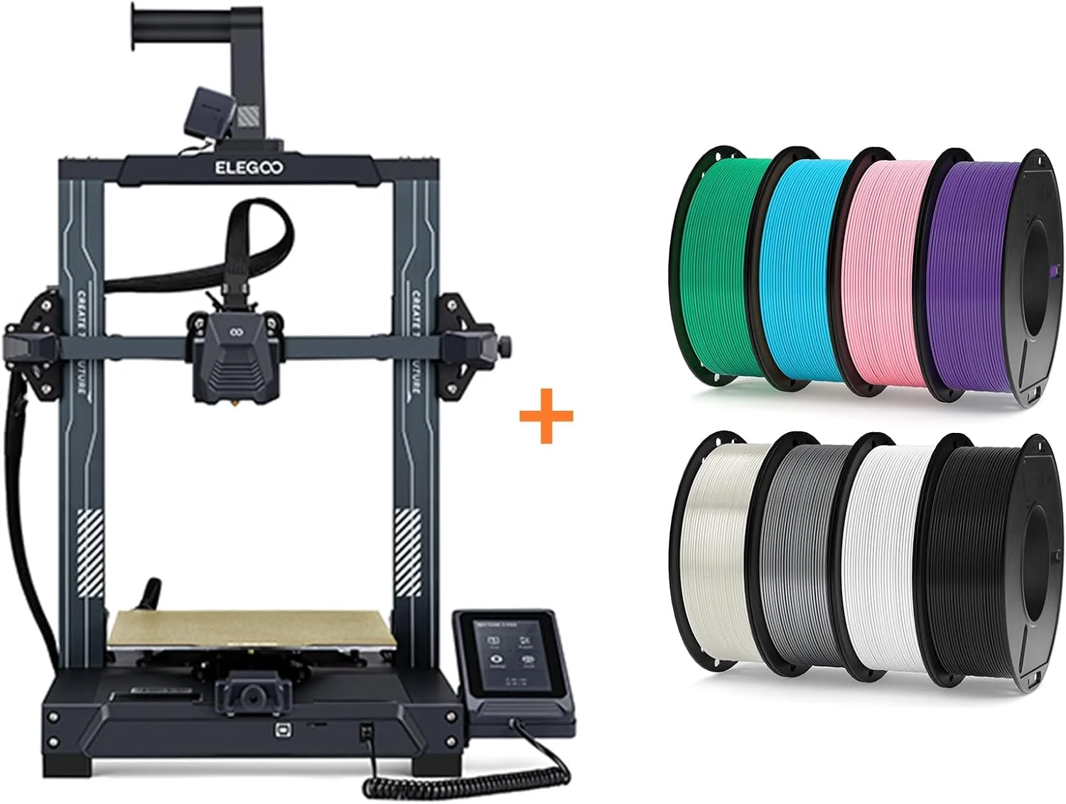 پرینتر سه بعدی نپتون 3 پرو و بسته فیلامنت PLA 250 گرمی