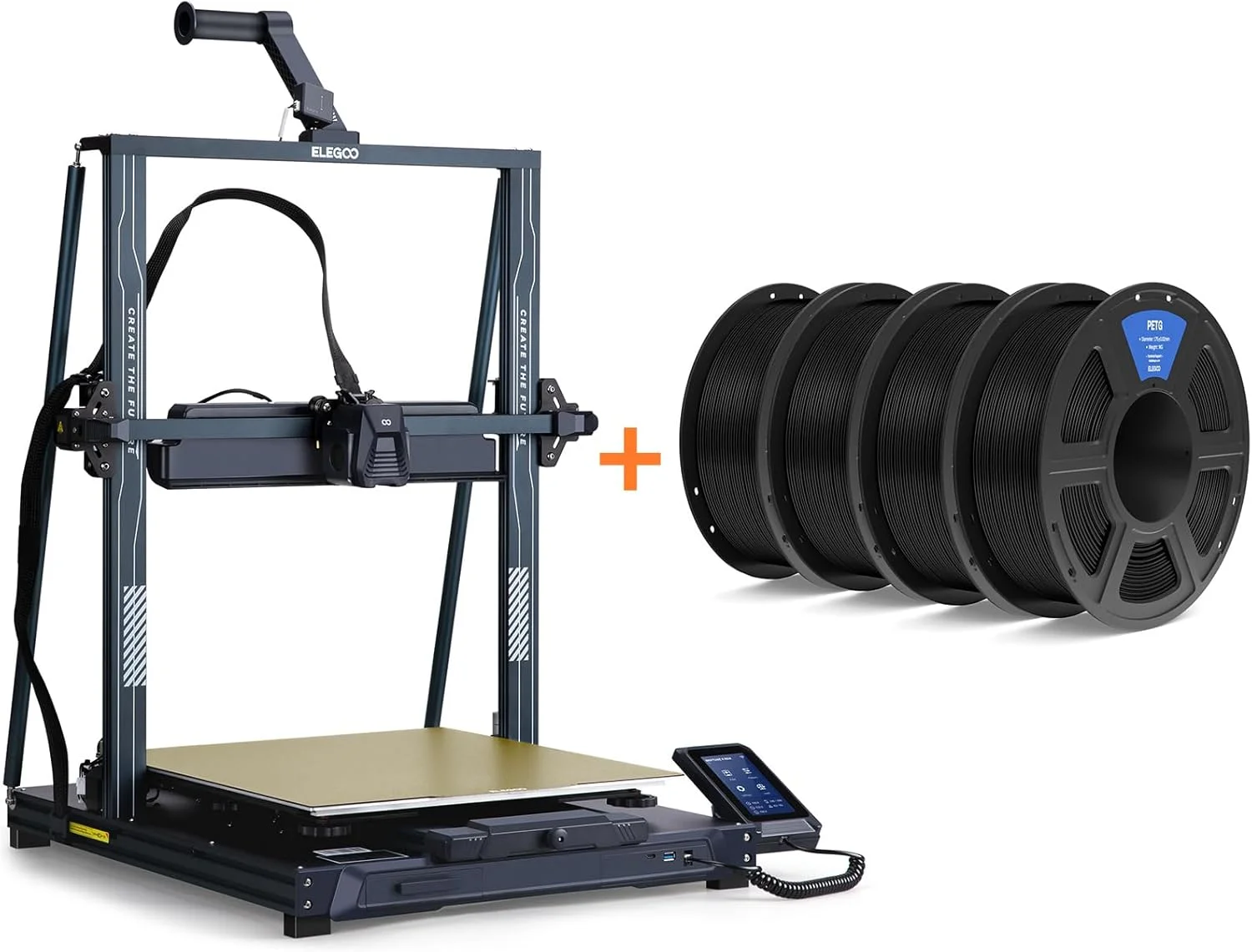 پرینتر سه بعدی نپتون 4 مکس و فیلامنت مشکی PETG 4KG