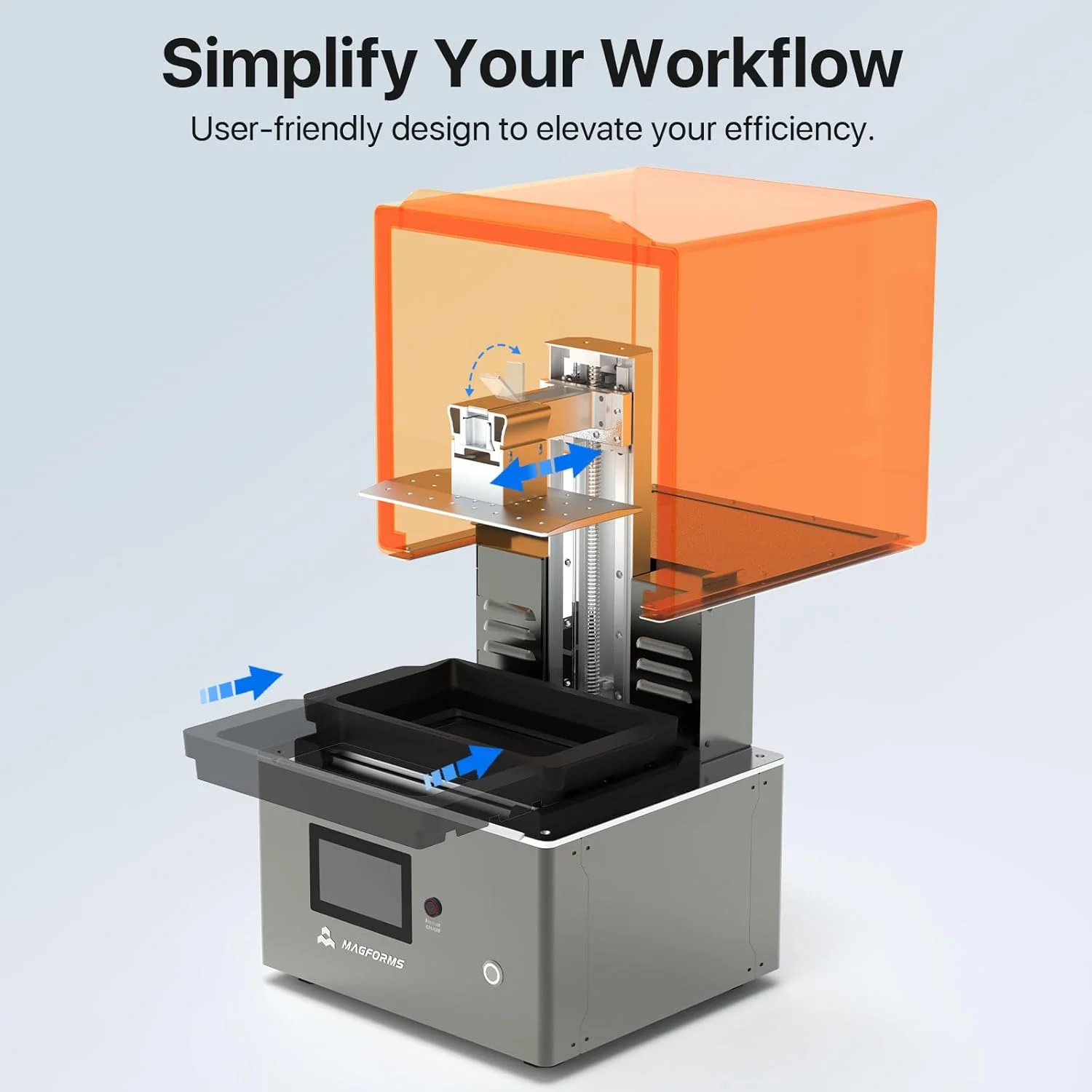 پرینتر سه بعدی رزینی MateForm Air 4، پرینتر LCD فوق العاده دقیق با رزولوشن 14.85μm، پرینتر MSLA صنعتی با هیتر و فیلتر هوا، حجم ساخت بزرگ 8.98 x 5.05 x 9.84 اینچ