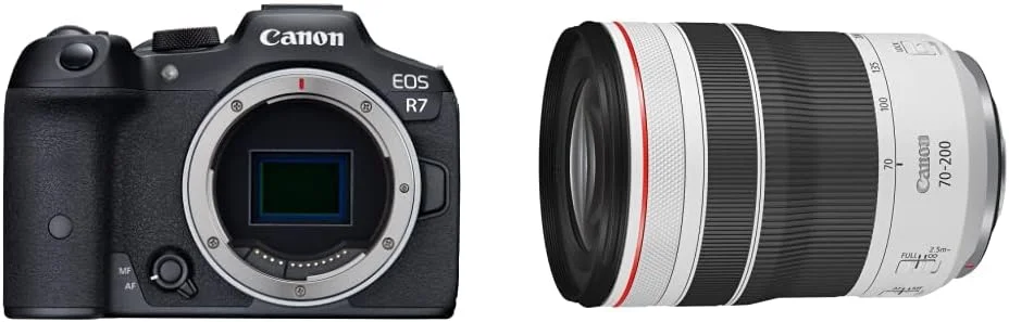 دوربین Canon EOS R7 بدنه با لنز RF70-200/4L IS USM: CMOS APS-C 32.5 مگاپیکسلی، DIGIC X، 70-200mm f/4، مشکی، مناسب برای همه