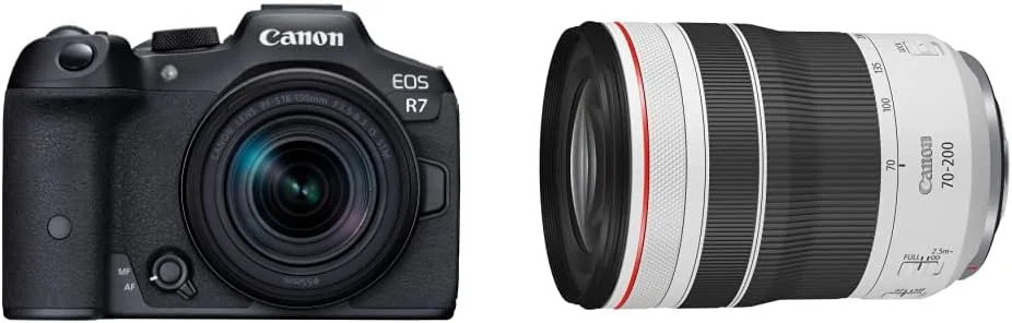 دوربین Canon EOS R7 با لنز RF-S 18-150mm STM و RF70-200/4L IS U(N)