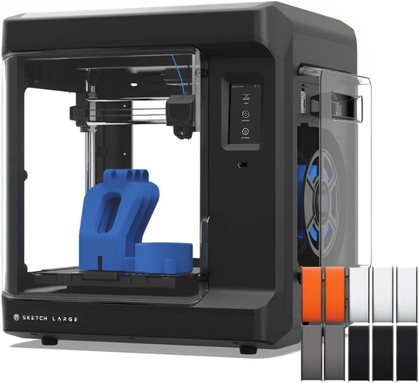 پرینتر سه بعدی MakerBot Sketch با فناوری چاپ مدل‌سازی رسوب مذاب (مشکی، بزرگ) همراه با بسته فیلامنت PLA (10 عددی) (2 مورد)