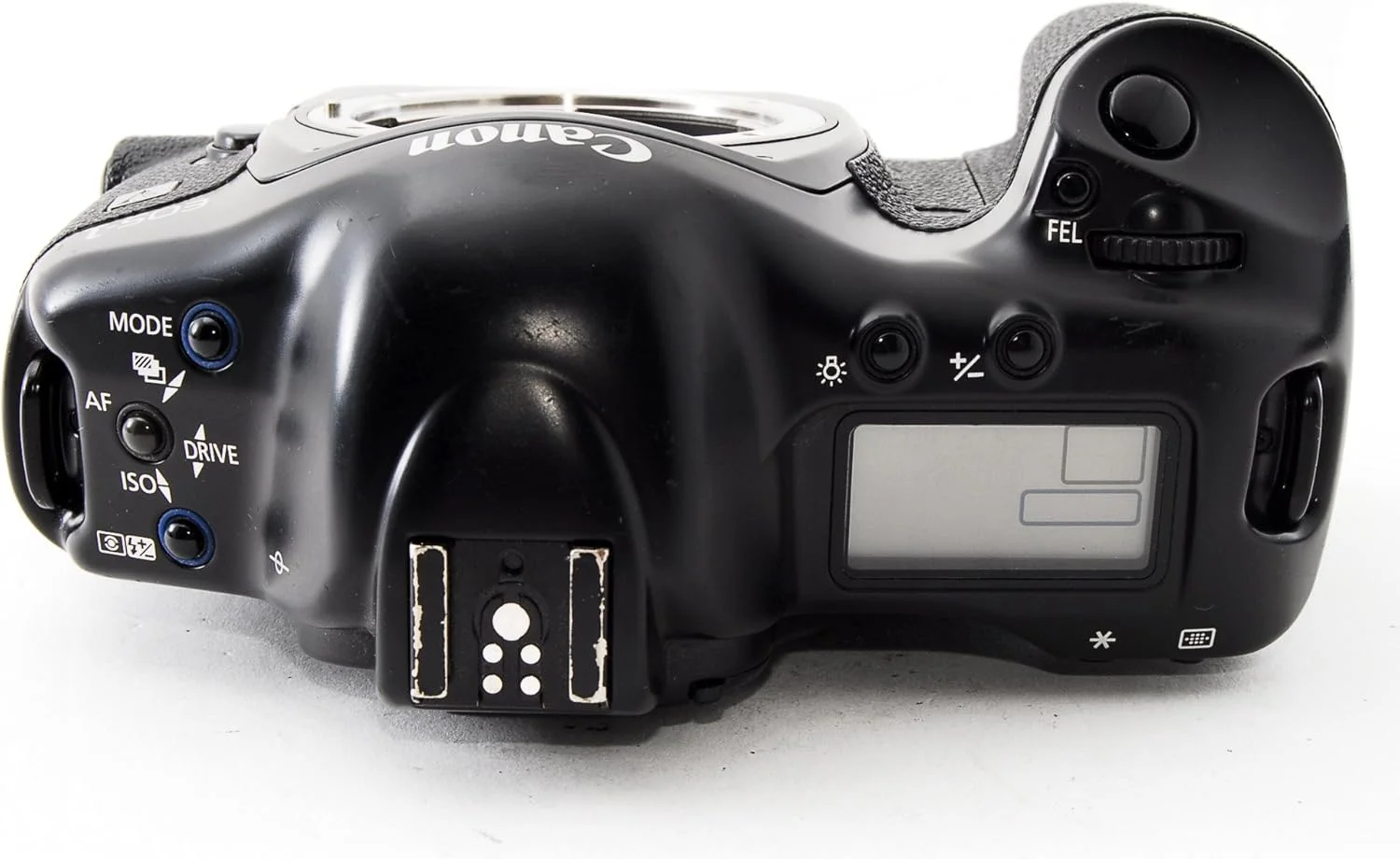 بدنه دوربین اسالآر ۳۵ میلیمتری کانن مدل EOS-1v به همراه گریپ GR-E2، بند گردنی L3 و چشمی Ec II بدنه دوربین اسالآر ۳۵ میلیمتری کانن مدل EOS-1v به همراه گریپ GR-E2، بند گردنی L3 و چشمی Ec II