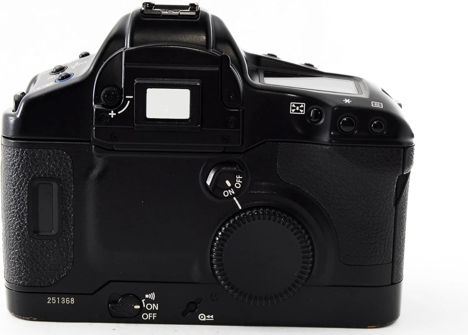 بدنه دوربین اسالآر ۳۵ میلیمتری کانن مدل EOS-1v به همراه گریپ GR-E2، بند گردنی L3 و چشمی Ec II بدنه دوربین اسالآر ۳۵ میلیمتری کانن مدل EOS-1v به همراه گریپ GR-E2، بند گردنی L3 و چشمی Ec II