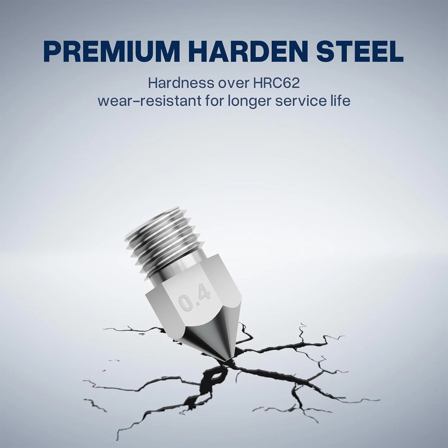 مجموعه 5 عددی نازل فولادی سخت کاری شده - نازل های اکسترودر mk8 با اندازه های 0.4mm/0.6mm/0.8mm برای نپتون 3 پرو و بیشتر - نازل های پرینتر سه بعدی مقاوم در برابر سایش به همراه ابزار DIY