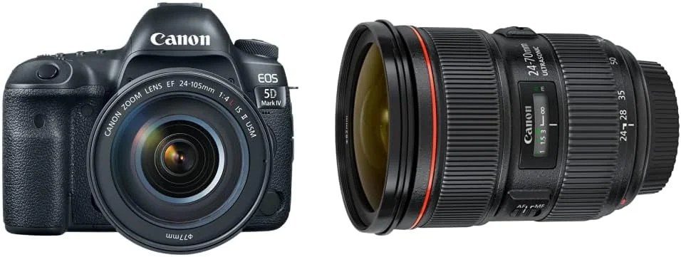 دوربین دیجیتال SLR فول فریم Canon EOS 5D Mark IV به همراه کیت لنز EF 24-105mm f/4L IS II USM و لنز زوم استاندارد EF 24-70mm f/2.8L II USM