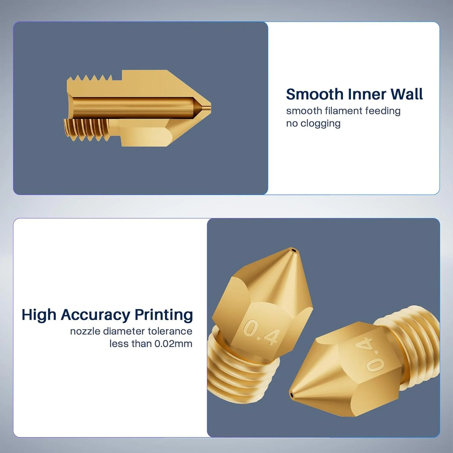 ۲۶ عدد نازل برنجی ۰.۴ میلی‌متری MK8 به همراه سوزن و ابزار DIY برای Neptune 3 pro، Neptune 3 max، Neptune 3 Plus - سازگاری بالا با نازل‌های هات‌اند پرینتر سه بعدی