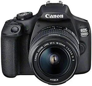دوربین DSLR کانن EOS 2000D به همراه لنز 18-55mm IS II و بسته لوازم جانبی: کارت حافظه SD Ultra 32GB SDHC + کیف حمل دوربین + فیلتر فرابنفش + نگهدارنده درب لنز + سایر لوازم (بازسازی شده) دوربین DSLR کانن EOS 2000D به همراه لنز 18-55mm IS II و بسته لوازم جانبی: کارت حافظه SD Ultra 32GB SDHC + کیف حمل دوربین + فیلتر فرابنفش + نگهدارنده درب لنز + سایر لوازم (بازسازی شده)