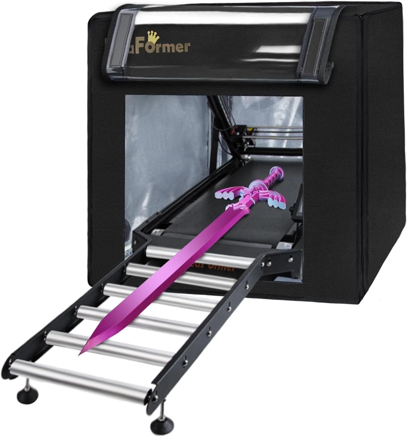 پرینتر سه بعدی تسمه نقاله ای IdeaForme-3D مدل IR3 V2 با محفظه غلتکی توسعه یافته، محور Z بی نهایت 250×250×∞ میلی متر، مناسب برای چاپ دسته ای طولانی