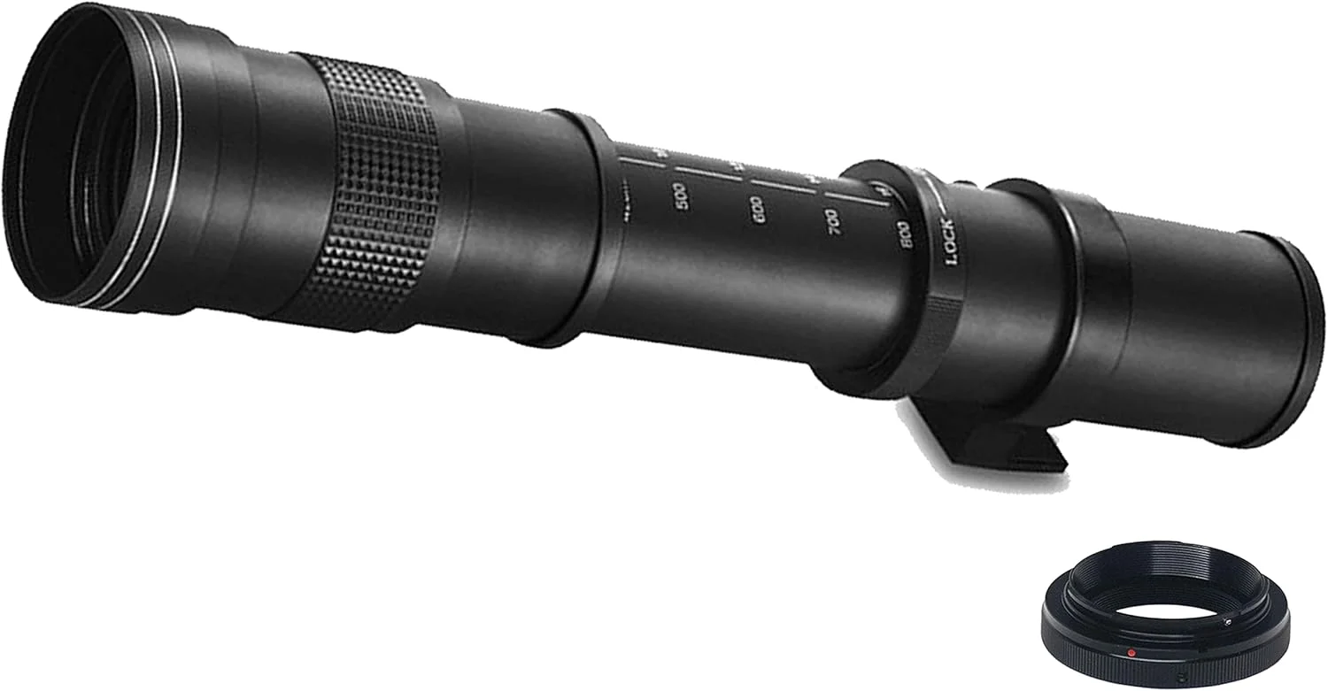 دوربین دیجیتال کانن EOS Rebel T7 DSLR به همراه لنز زوم EF-S 18-55mm F/3.5-5.6 + لنز سوپر تله فوتو 420-800mm + کوله پشتی 100S + کارت حافظه 64 گیگابایتی، بسته حرفه ای عکاسی (بسته 42 عددی) (بازسازی شده)