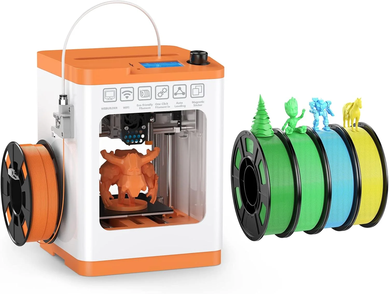 کیت پرینتر سه بعدی TINA2S به همراه بسته فیلامنت PLA، پرینتر سه بعدی کوچک با قابلیت تنظیم خودکار برای مبتدیان و کودکان