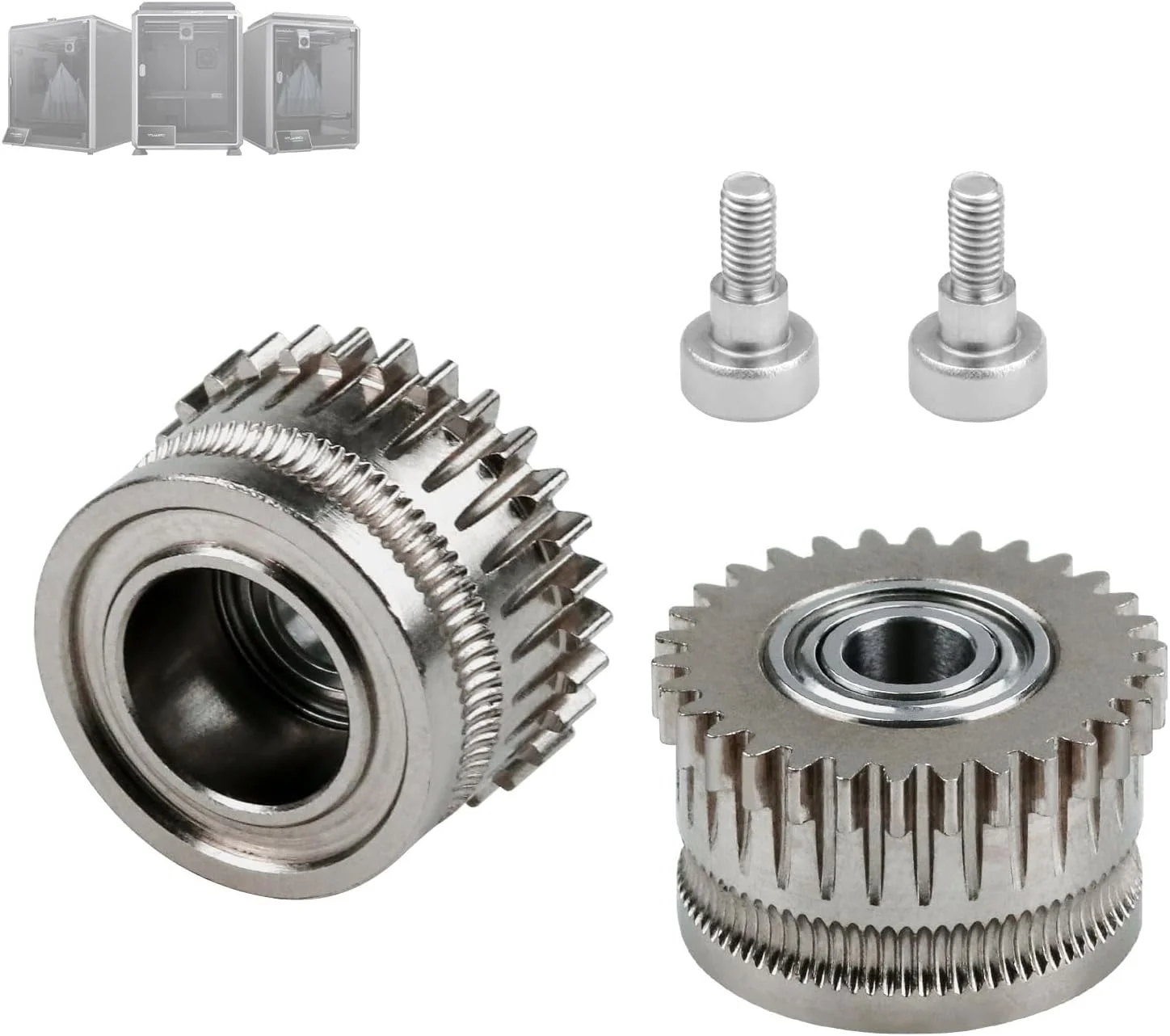 کیت چرخ دنده اکسترودر K1، کیت چرخ دنده های درایو با روکش نیکل فولادی سخت شده تمام فلزی سازگار با پرینتر سه بعدی Ender-3 V3/Ender-3 V3 Plus/K1 SE/K1C/K1/K1 Max