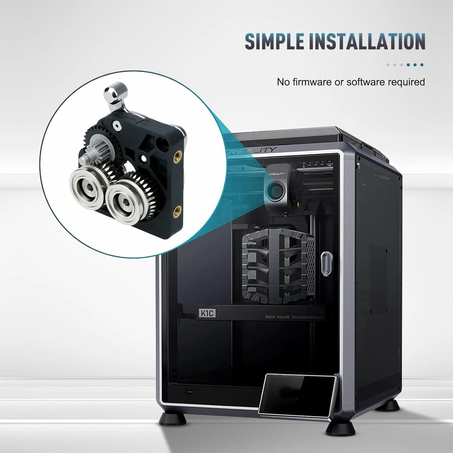 کیت چرخ دنده اکسترودر K1، کیت چرخ دنده های درایو با روکش نیکل فولادی سخت شده تمام فلزی سازگار با پرینتر سه بعدی Ender-3 V3/Ender-3 V3 Plus/K1 SE/K1C/K1/K1 Max