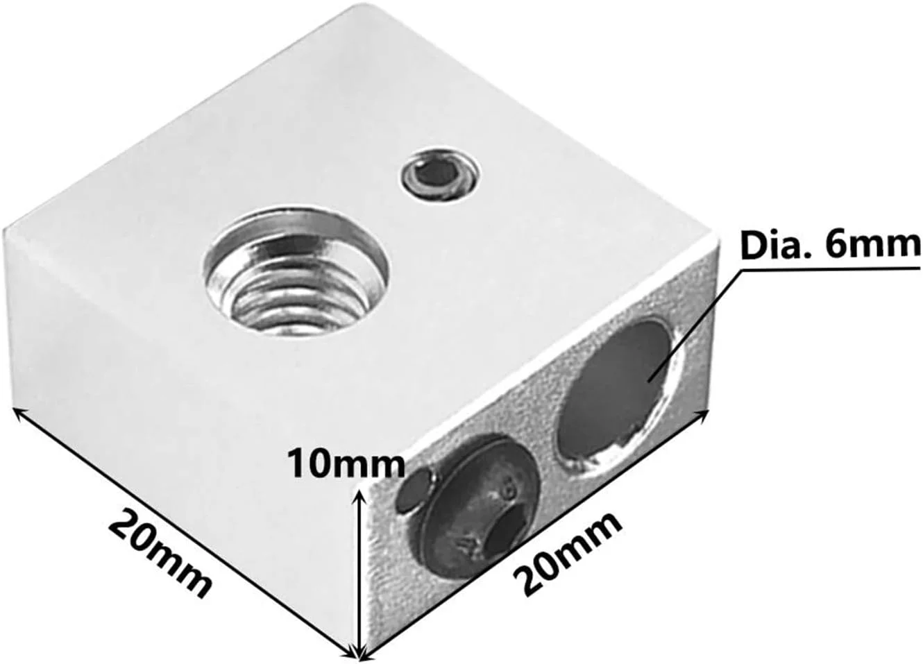 بسته 10 عددی بلوک آلومینیومی گرم کننده مخصوص کیت اکسترودر پرینتر سه بعدی MK7 MK8 Makerbot Reprap