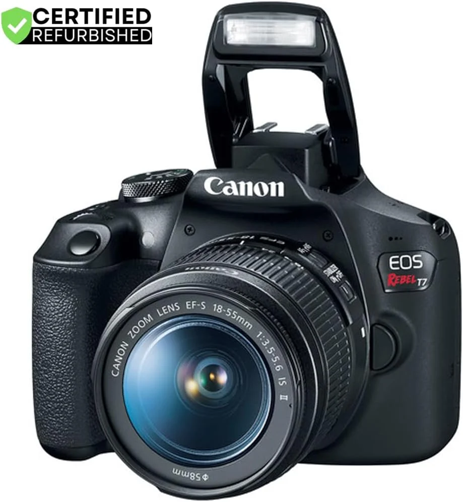 دوربین دیجیتال SLR کانن EOS Rebel T7 مدل 2727C002 به همراه لنز 18-55mm f/3.5-5.6 is II Kit - (بازسازی شده)