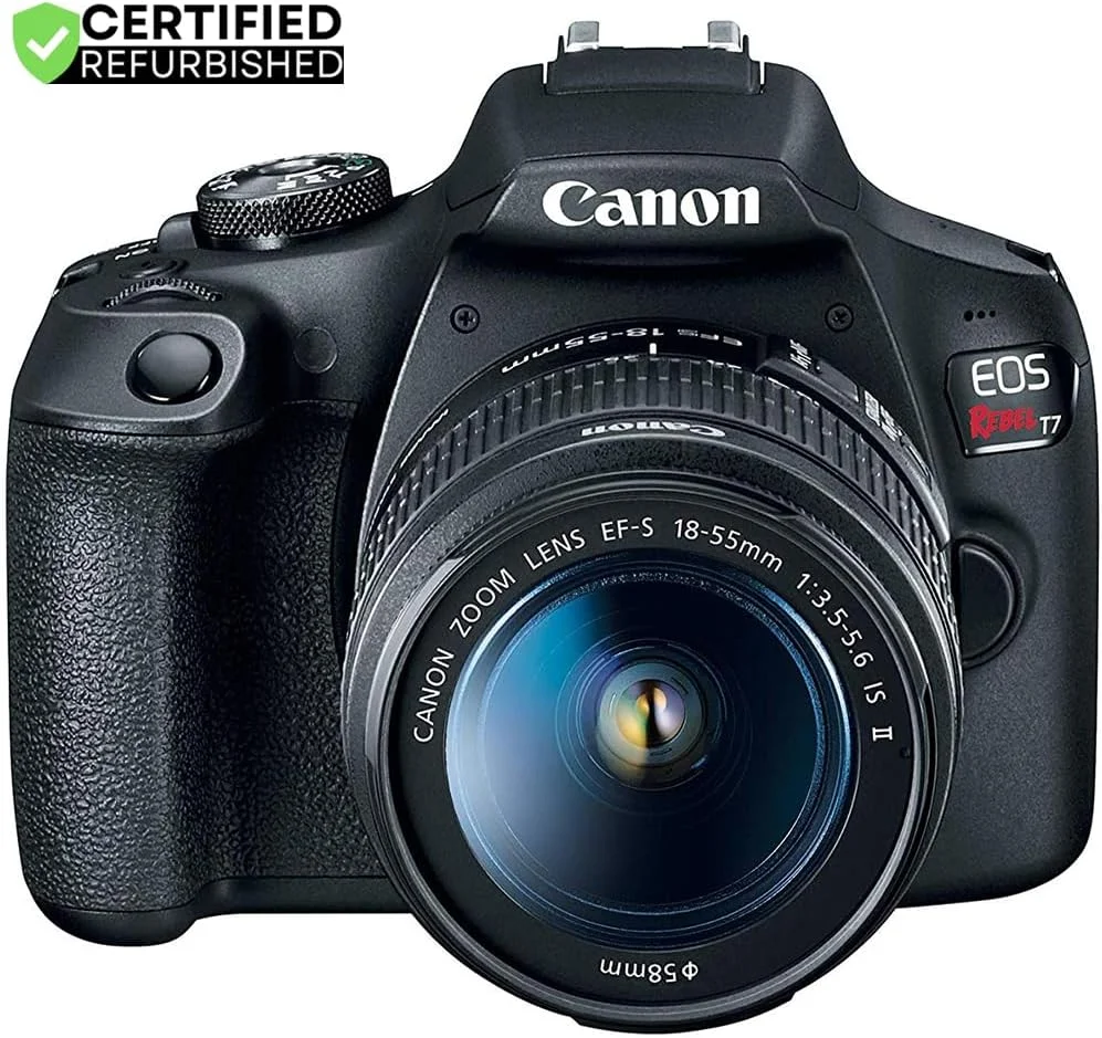 دوربین دیجیتال SLR کانن EOS Rebel T7 مدل 2727C002 به همراه لنز 18-55mm f/3.5-5.6 is II Kit - (بازسازی شده)