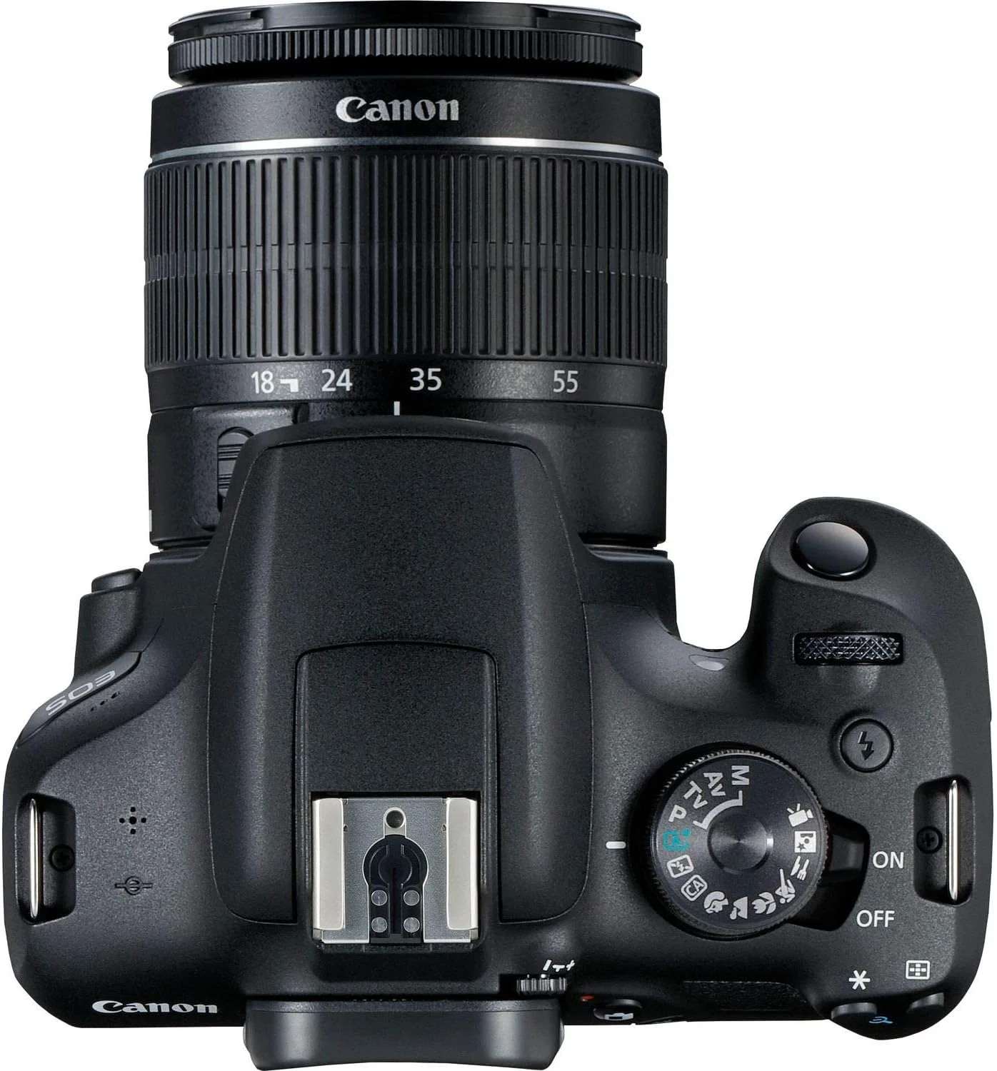 دوربین DSLR کانن EOS Rebel T7/2000D با لنز زوم 55-18 میلی‌متری f/3.5-5.6 و بسته لوازم جانبی: شامل - کارت حافظه SanDisk Ultra 64 گیگابایتی، سه‌پایه و موارد دیگر (بازسازی شده)