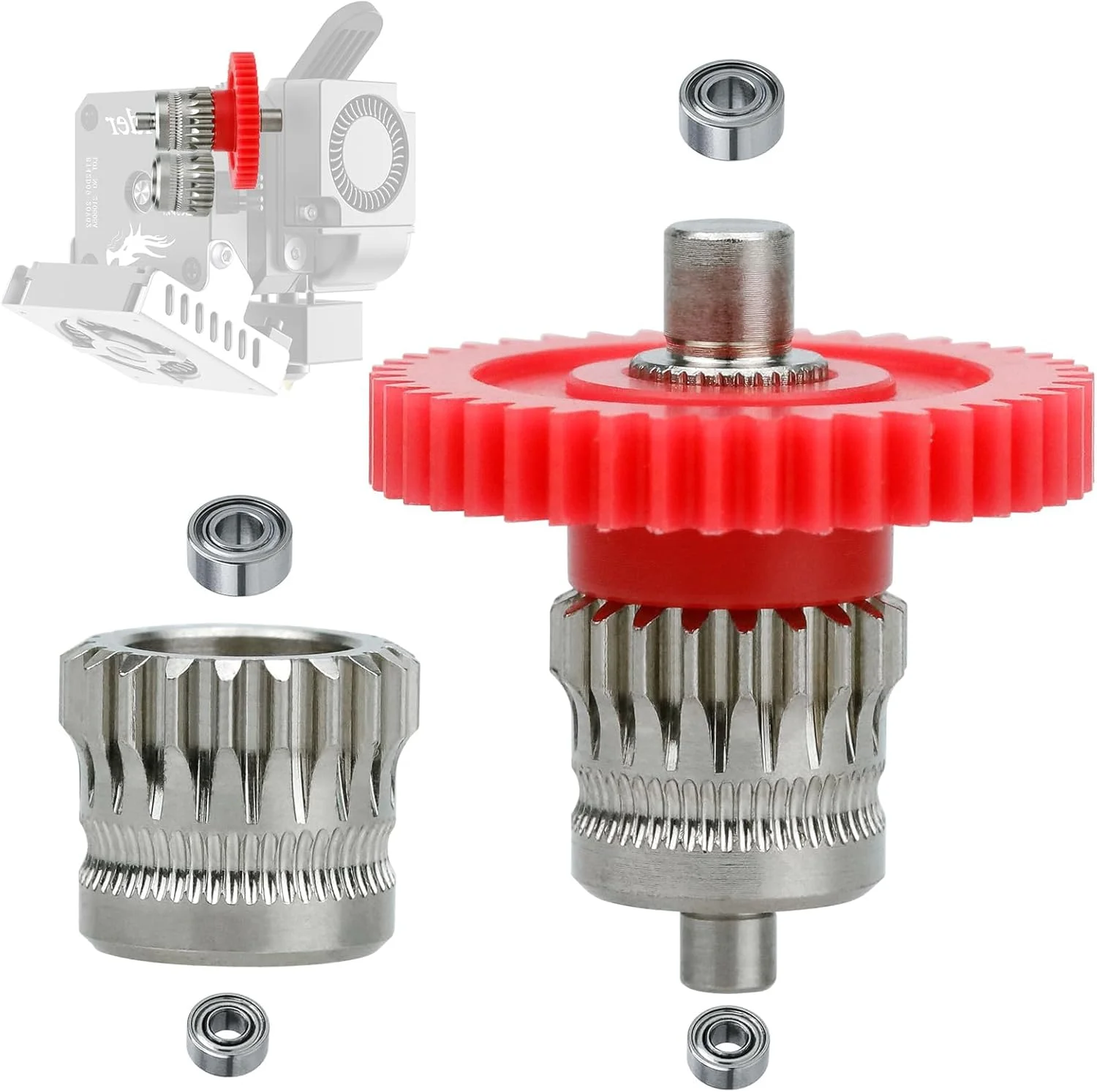 چرخ دنده فولادی سخت کاری شده اکسترودر Sprite، کیت چرخ دنده پرینتر سه بعدی Ender 3 S1 Pro مناسب برای پرینتر سه بعدی Ender3 S1/Ender3 S1 Plus/CR-10 Smart Pro/Ender-3 V3 KE/Ender-3 V3 SE/CR-M4/CR10 SE