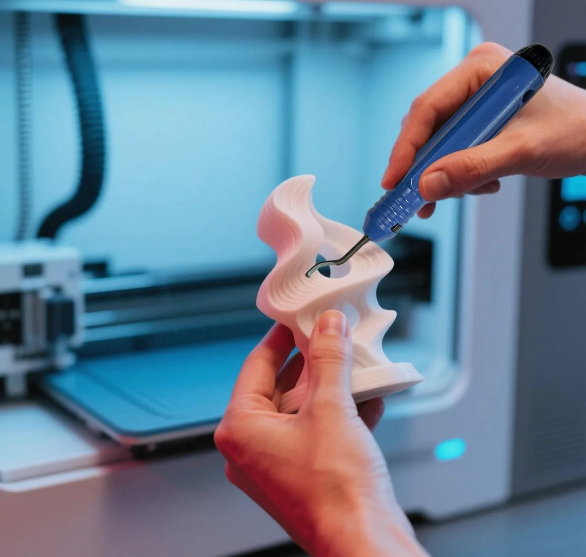 مجموعه ابزار چاپگر سه بعدی 45 تکه - لوازم جانبی جهانی شامل ابزارهای پلیسه برداری، تمیز کننده های نازل، کاردک، ابزار سنباده زنی، سوهان، برس و کیف نگهداری شفاف