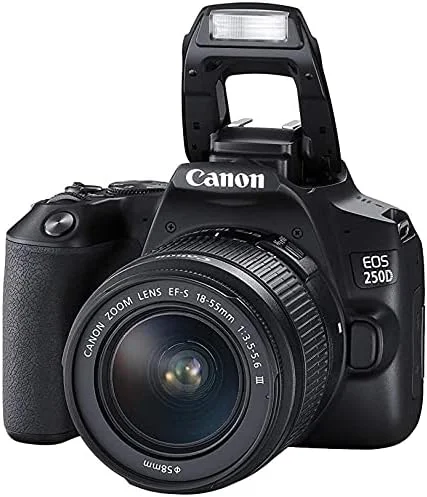 دوربین DSLR کانن EOS 250D (Rebel SL3) با لنزهای 18-55mm و 75-300mm کانن + کارت حافظه 64 گیگابایتی، سه پایه، فلاش و موارد دیگر (بسته 20 تکه) مشکی جمع و جور (بازسازی شده) دوربین DSLR کانن EOS 250D (Rebel SL3) با لنزهای 18-55mm و 75-300mm کانن + کارت حافظه 64 گیگابایتی، سه پایه، فلاش و موارد دیگر (بسته 20 تکه) مشکی جمع و جور (بازسازی شده)
