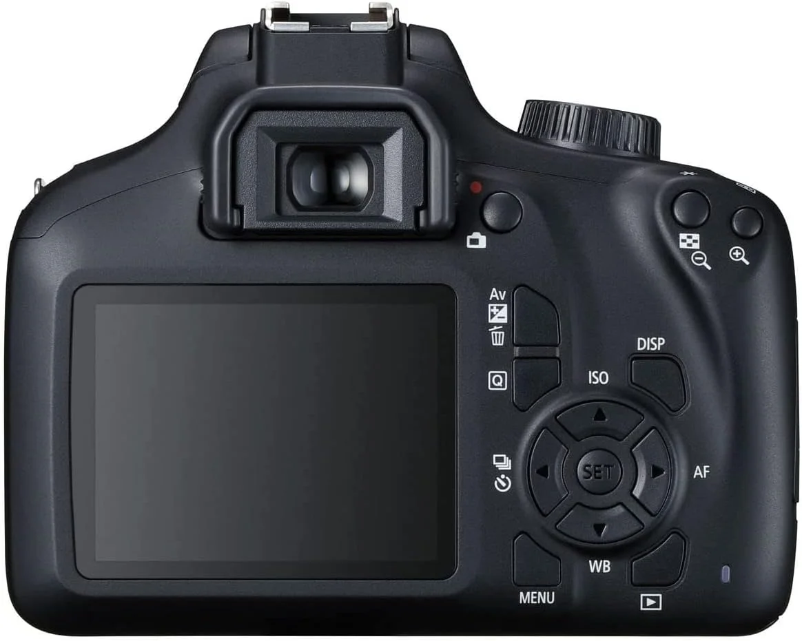 دوربین DSLR کانن EOS Rebel T100/4000D به همراه لنز زوم 18-55mm f/3.5-5.6 و بسته لوازم جانبی پیشرفته