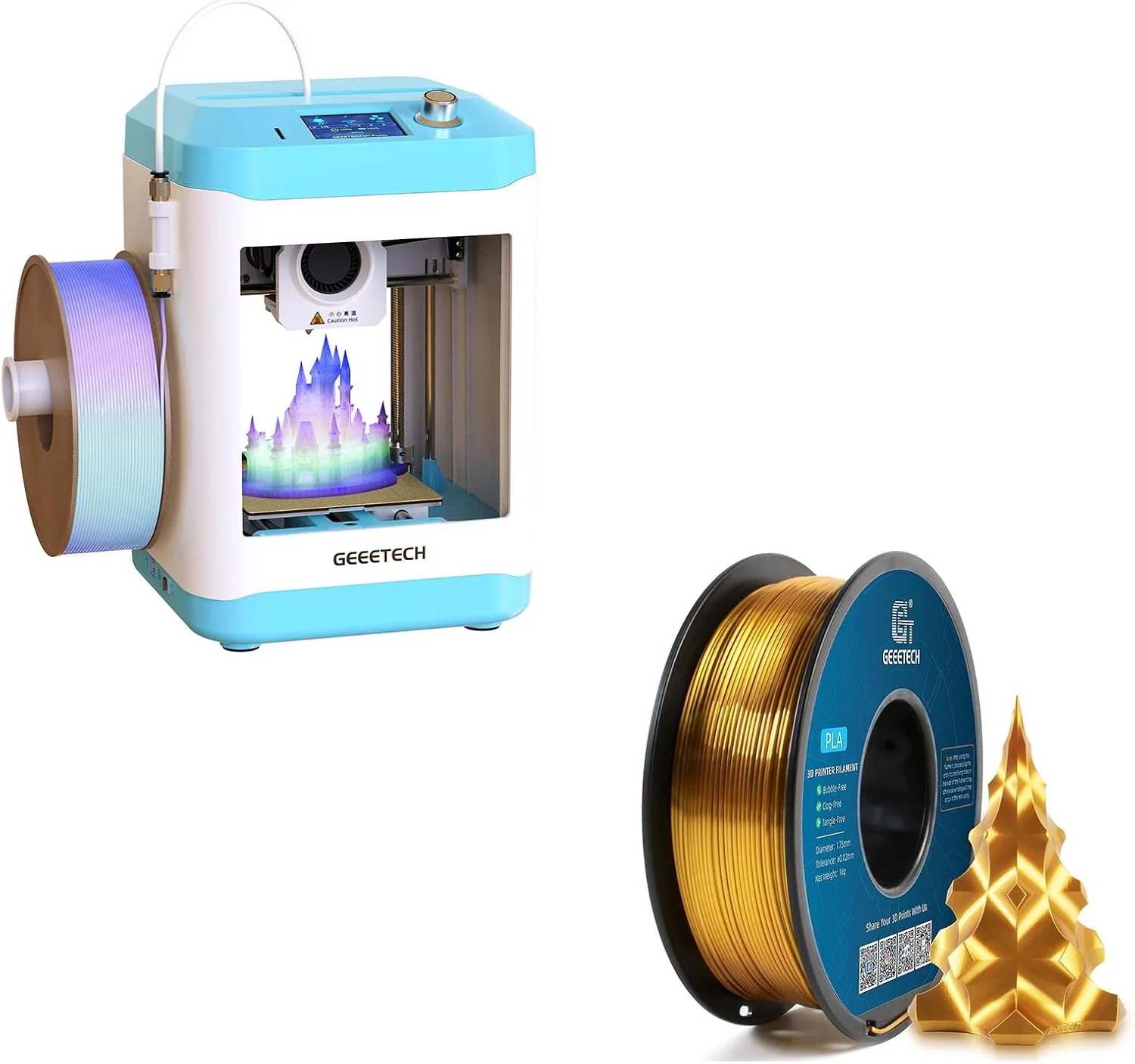 پرینتر سه بعدی Geeetech برای کودکان و مبتدیان + بسته فیلامنت PLA ابریشمی طلایی (1 کیلوگرم/اسپول)، تراز خودکار، سرعت 250 میلیمتر بر ثانیه، طراحی ایمن برای کودکان، چاپ انعطافپذیر برای اسباببازیها، پروژههای DIY - کیت کلاس/خانه پرینتر سه بعدی Geeetech برای کودکان و مبتدیان + بسته فیلامنت PLA ابریشمی طلایی (1 کیلوگرم/اسپول)، تراز خودکار، سرعت 250 میلیمتر بر ثانیه، طراحی ایمن برای کودکان، چاپ انعطافپذیر برای اسباببازیها، پروژههای DIY - کیت کلاس/خانه