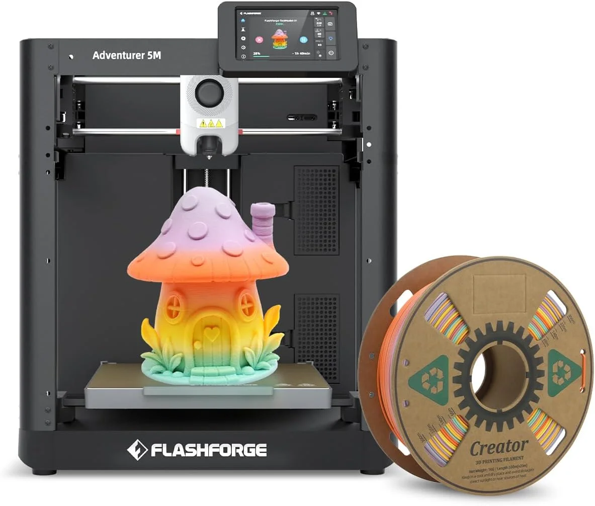 پرینتر سه بعدی FLASHFORGE Adventurer 5M به همراه فیلامنت 1 کیلوگرمی HS PLA Summer Reverie پرینتر سه بعدی FLASHFORGE Adventurer 5M به همراه فیلامنت 1 کیلوگرمی HS PLA Summer Reverie